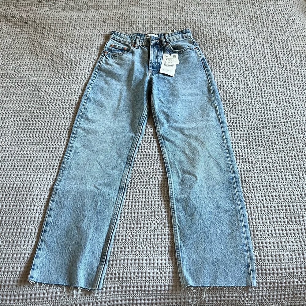 Zara High Rise Straight Jeans - Picture 5 of 8